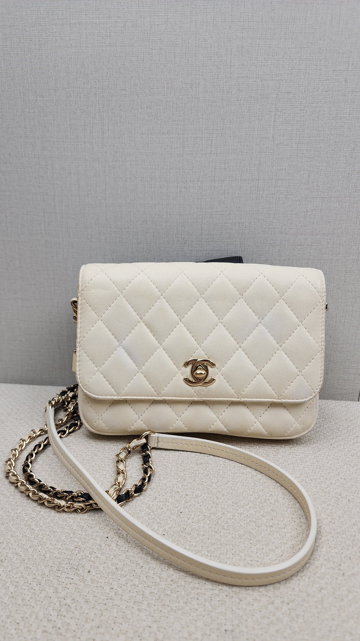 Chanel Black/White Double Side Pack Sling Bag
