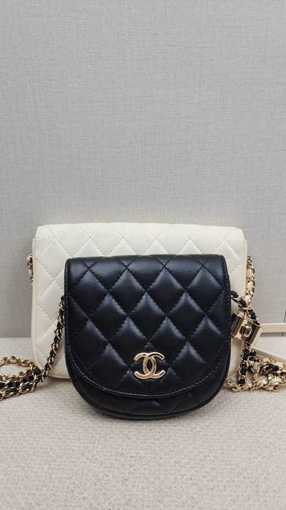 Chanel Black/White Double Side Pack Sling Bag