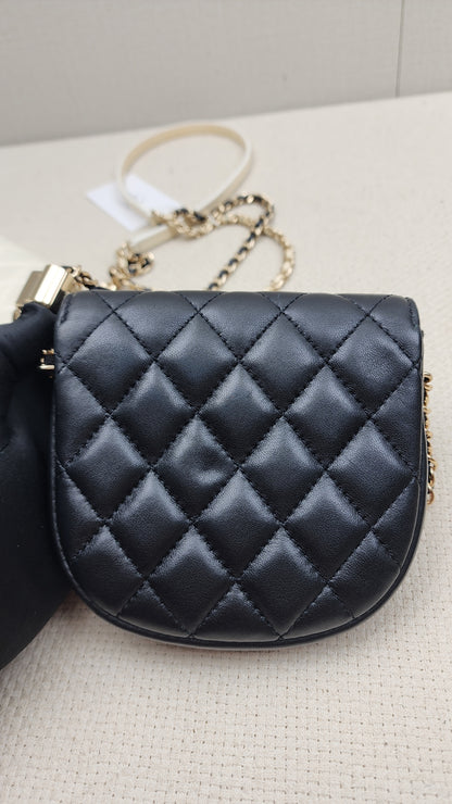 Chanel Black/White Double Side Pack Sling Bag