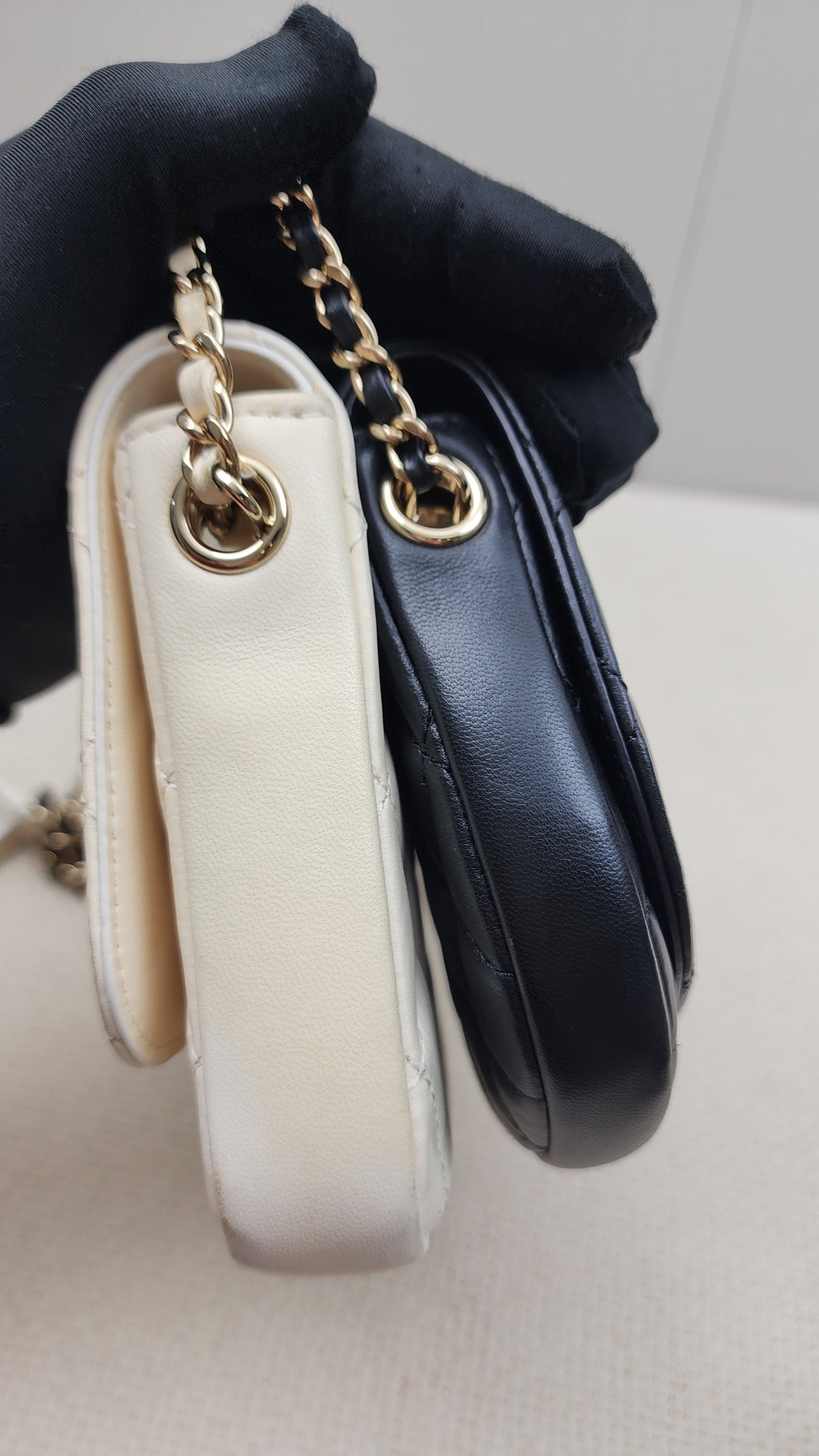 Chanel Black/White Double Side Pack Sling Bag