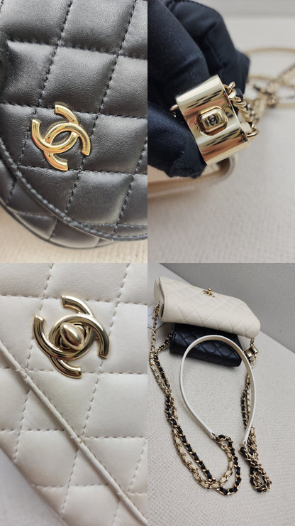 Chanel Black/White Double Side Pack Sling Bag