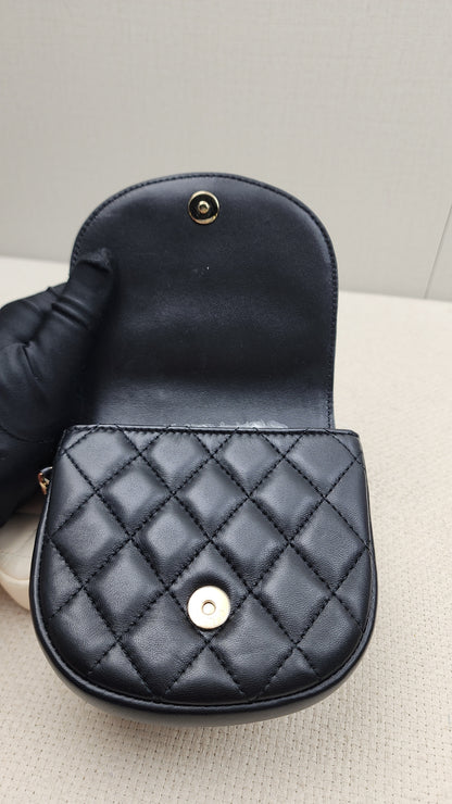 Chanel Black/White Double Side Pack Sling Bag