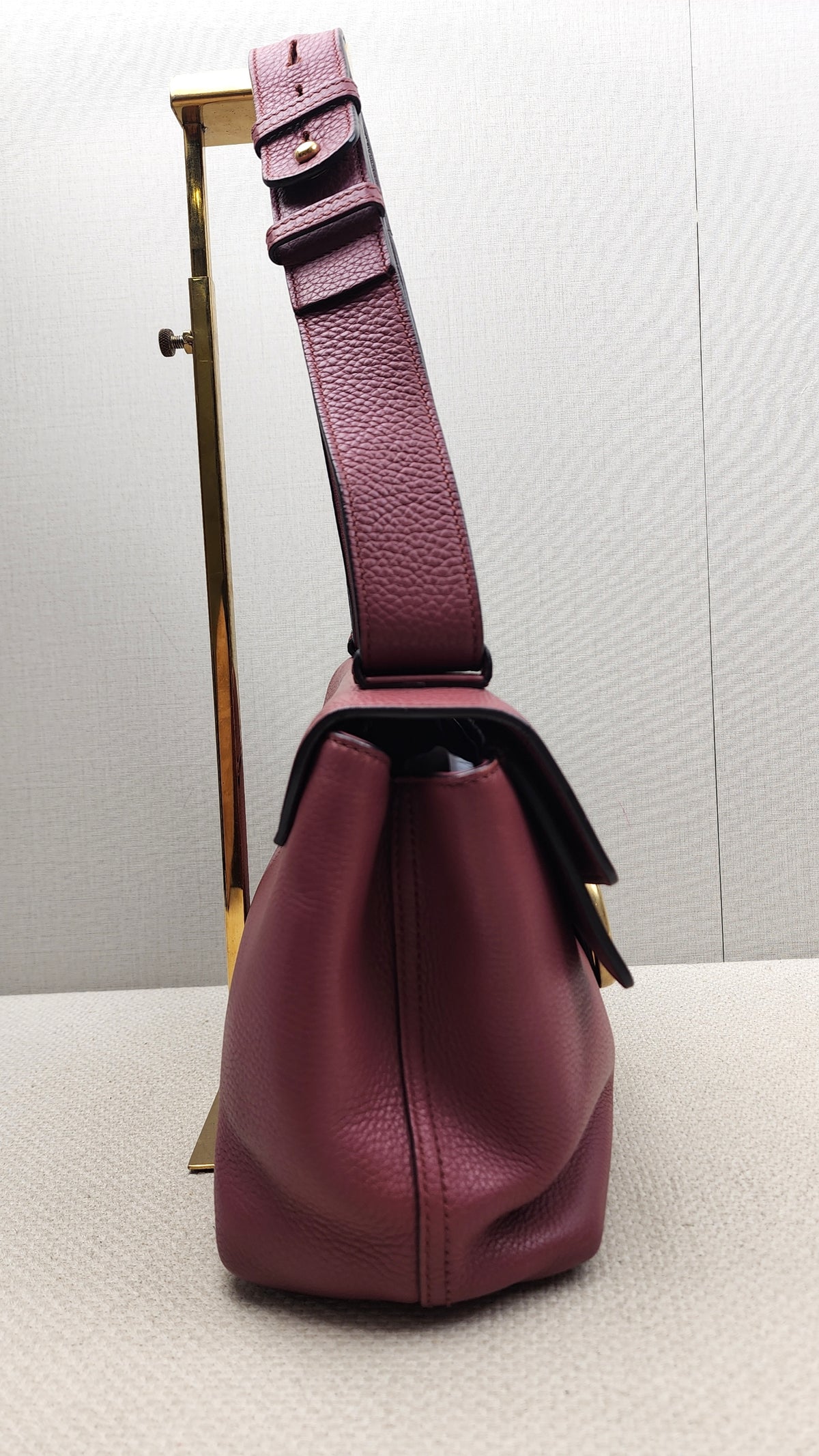 Gucci Rose Pink Pebbled Marmont Shoulder Bag (GHW)