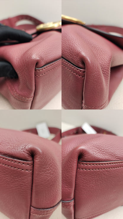 Gucci Rose Pink Pebbled Marmont Shoulder Bag (GHW)