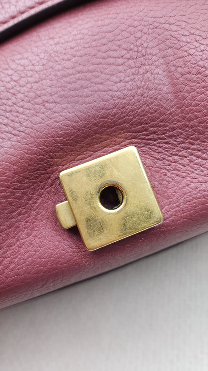 Gucci Rose Pink Pebbled Marmont Shoulder Bag (GHW)