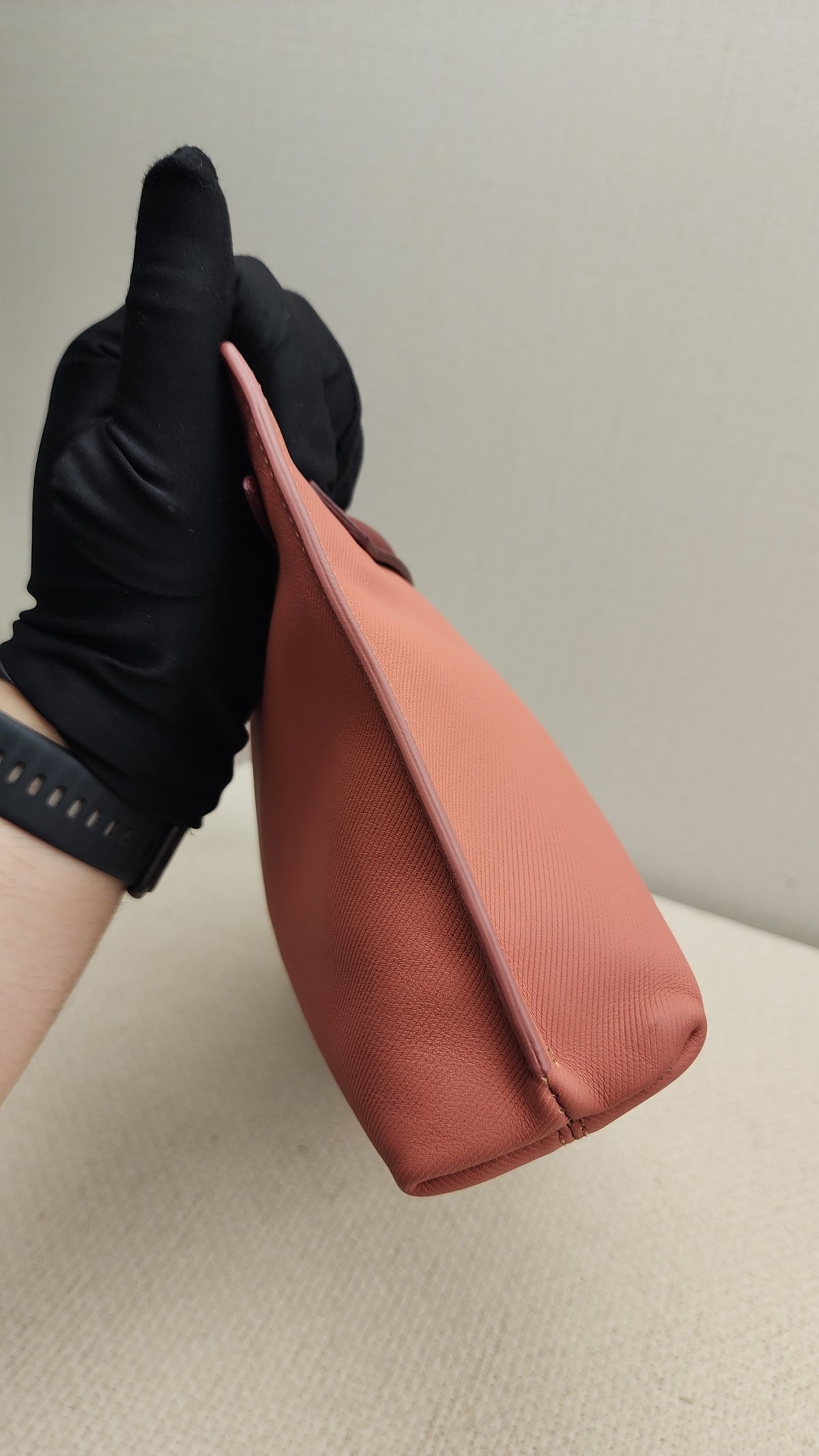 Burberry Pink Bicolor Leather Pendleton Clutch