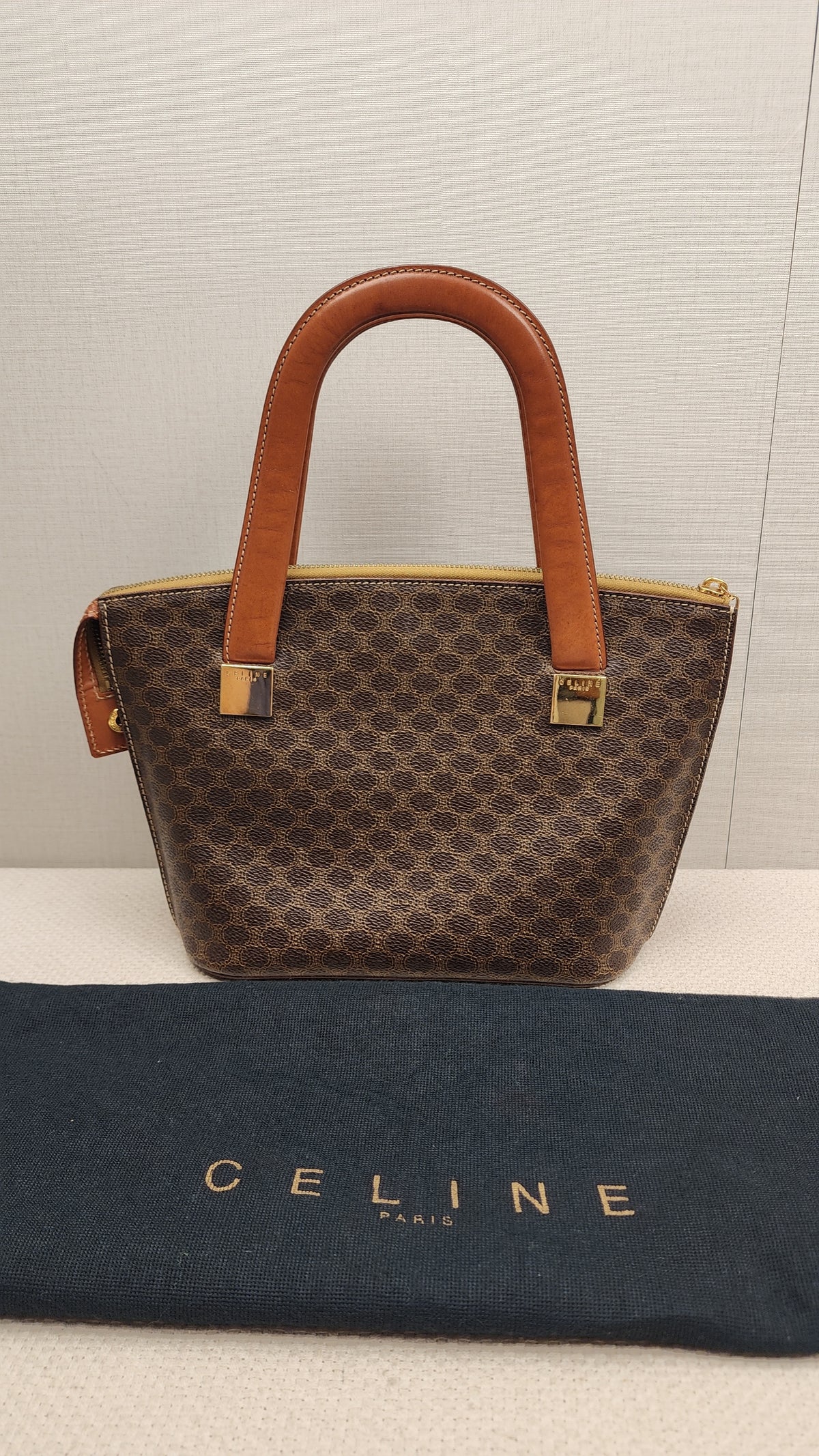 Celine Brown Macadam Handled Bag