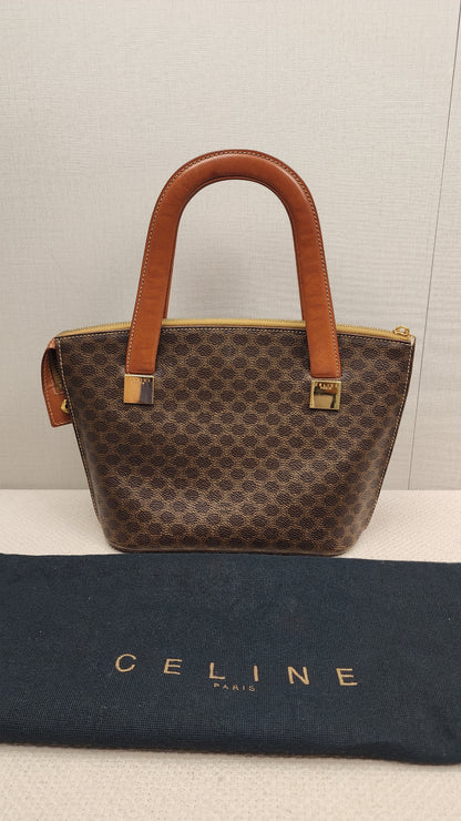 Celine Brown Macadam Handled Bag