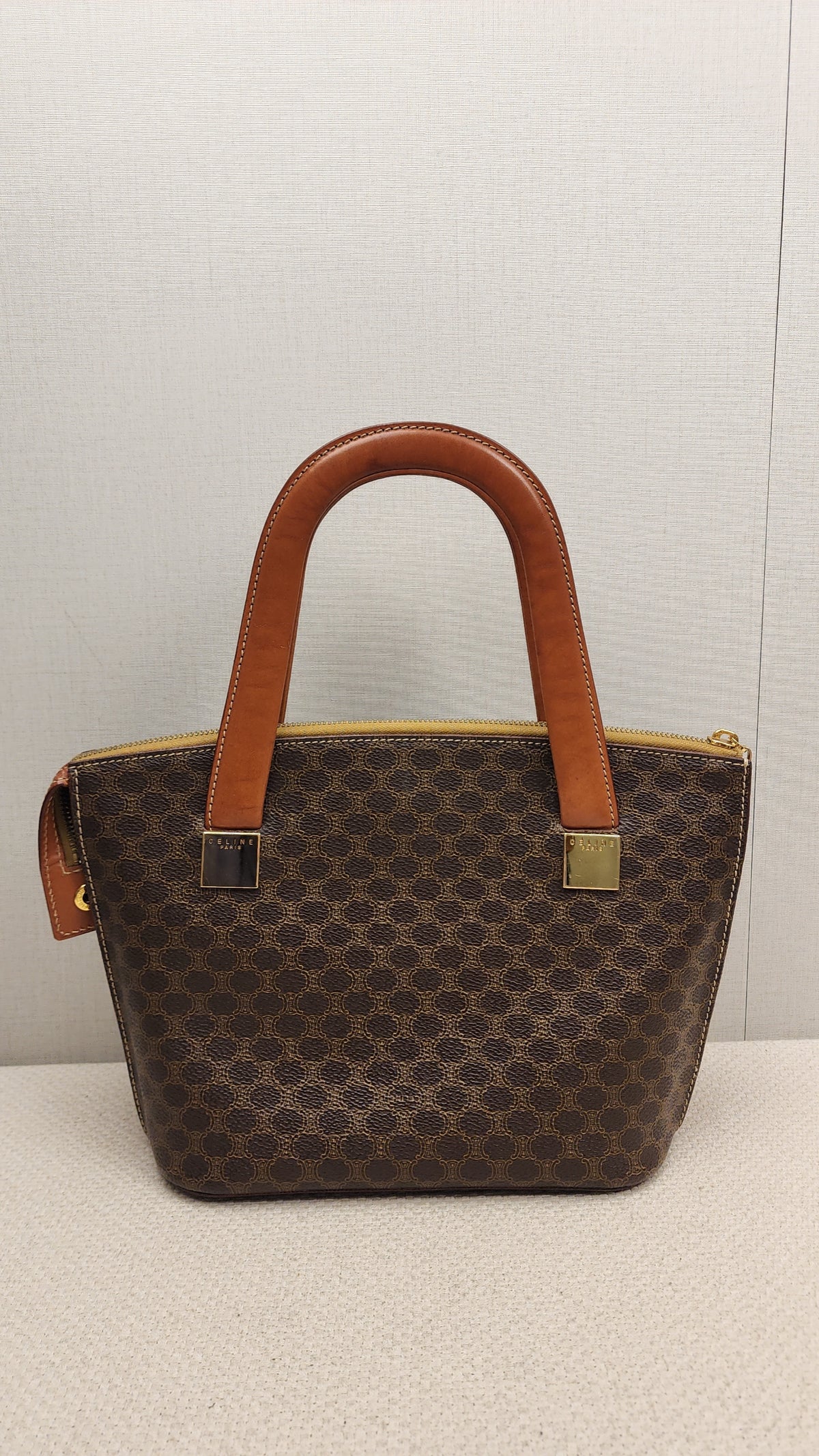 Celine Brown Macadam Handled Bag