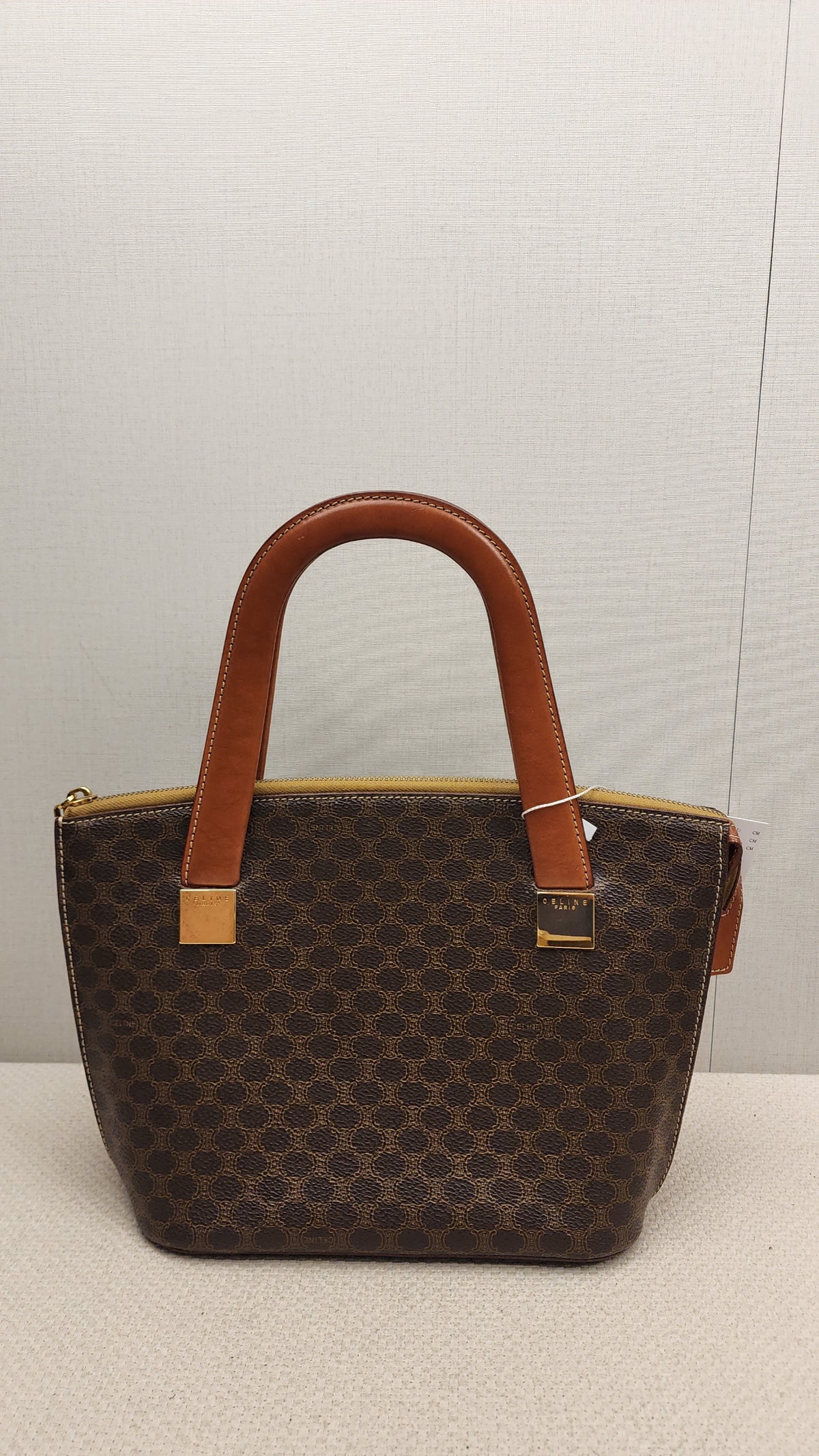 Celine Brown Macadam Handled Bag