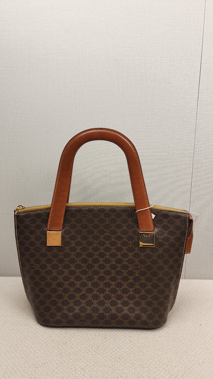 Celine Brown Macadam Handled Bag