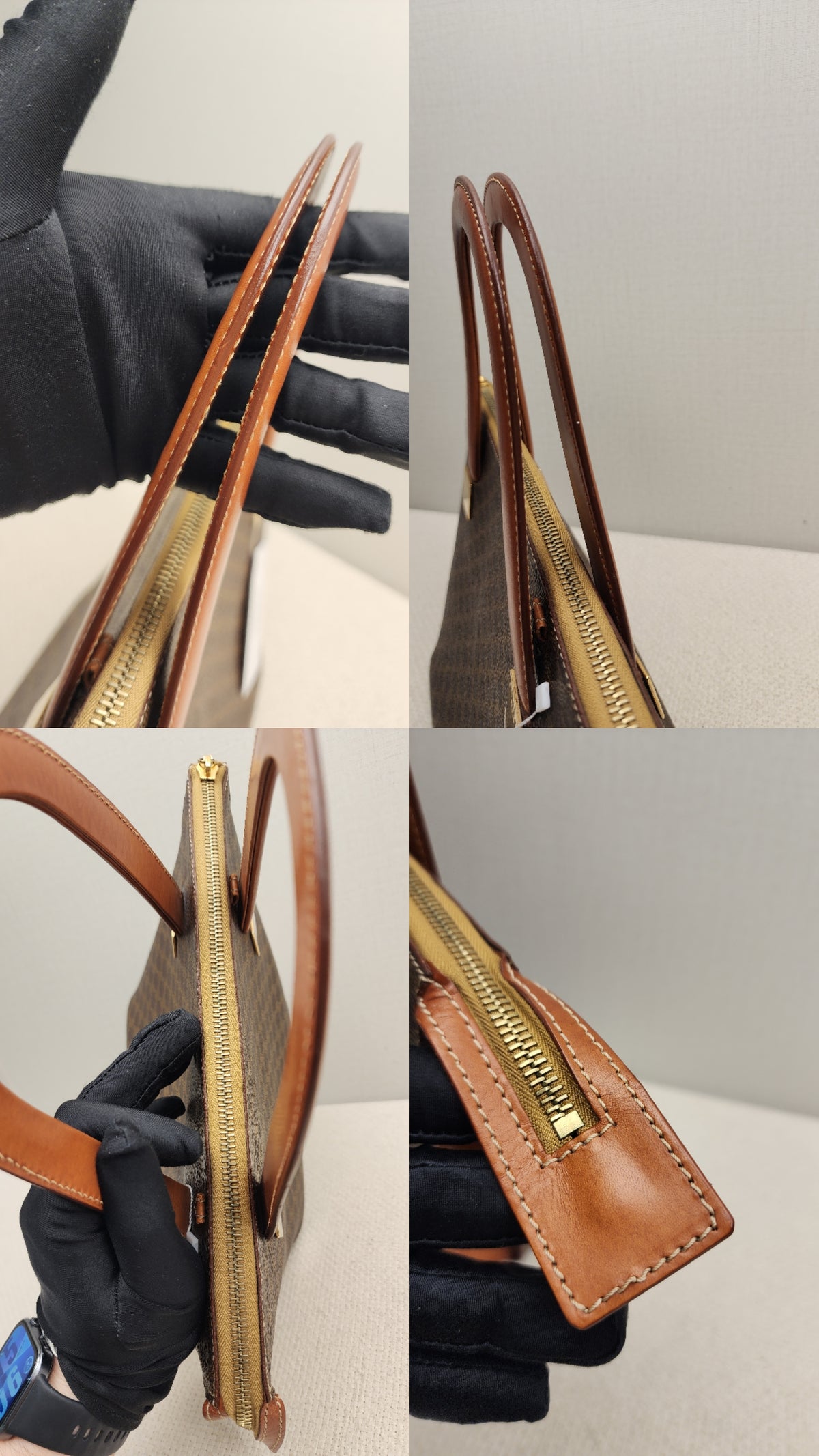 Celine Brown Macadam Handled Bag