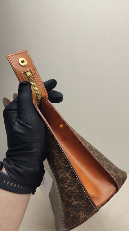 Celine Brown Macadam Handled Bag