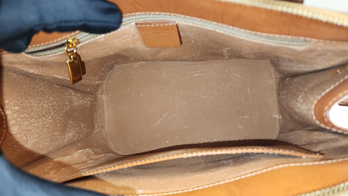 Celine Brown Macadam Handled Bag