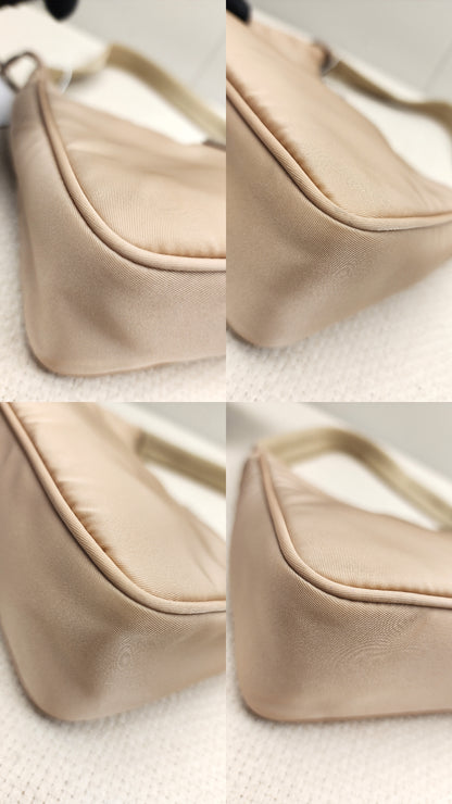 Prada Beige Tessuto Re-edition 2000 Hobo