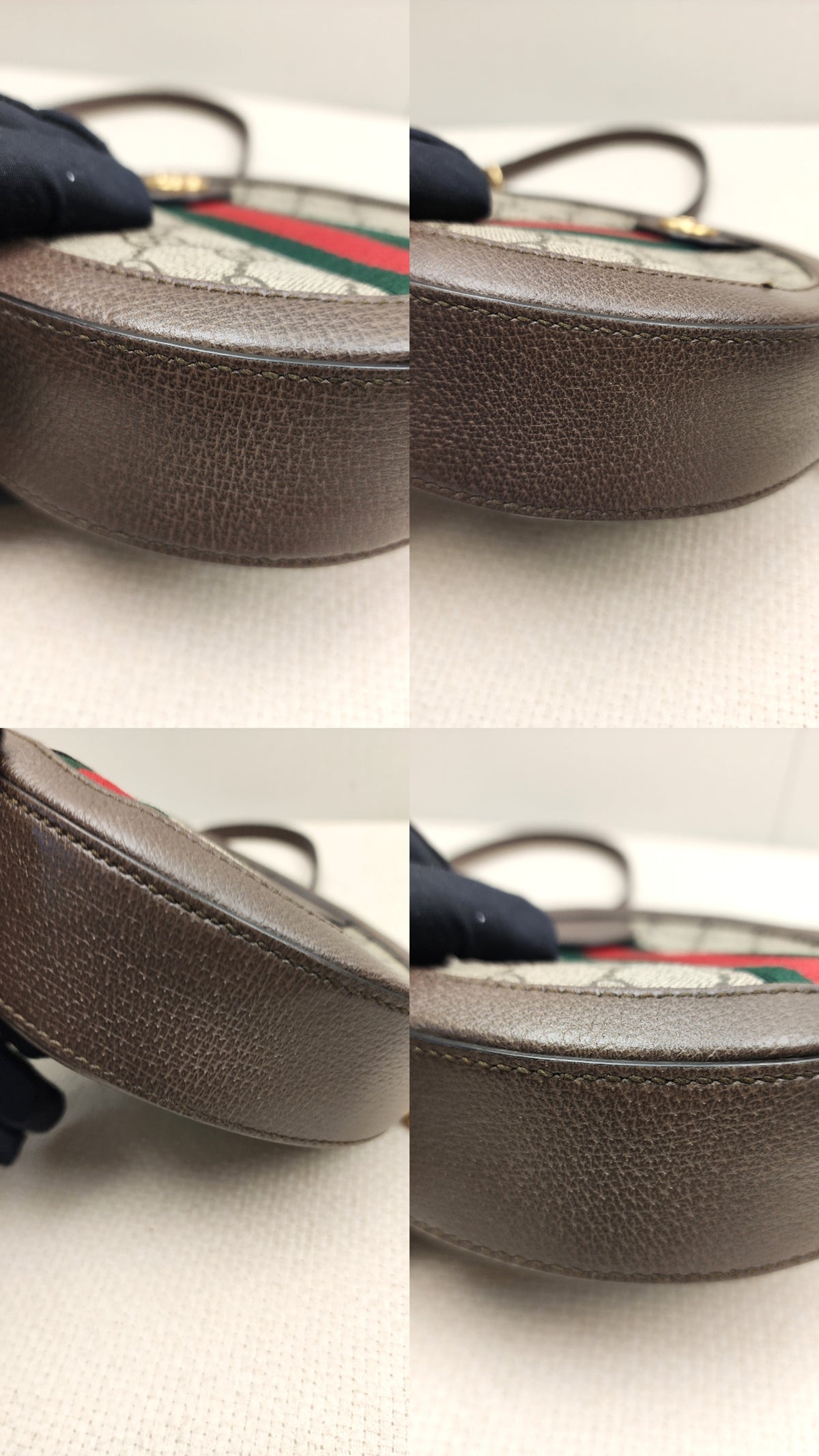 Gucci Ophidia GG Supreme Mini Round Chain Bag