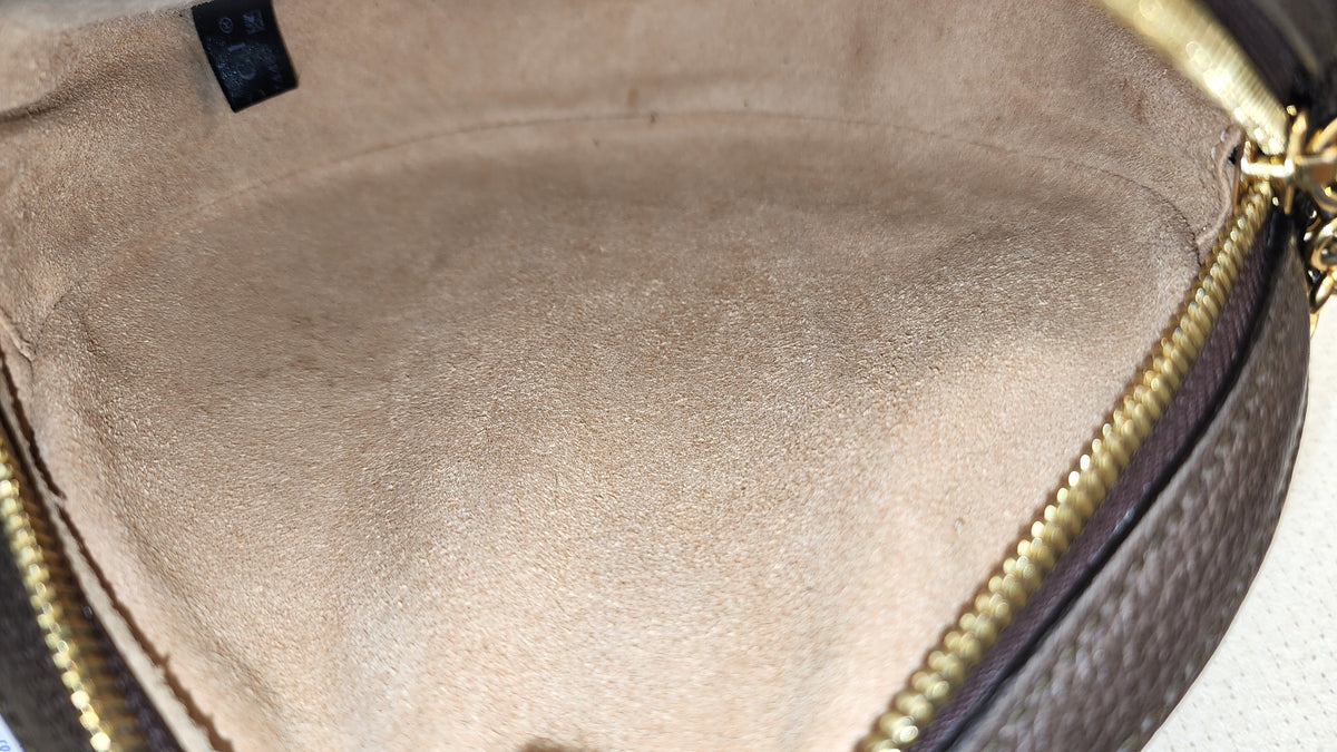 Gucci Ophidia GG Supreme Mini Round Chain Bag