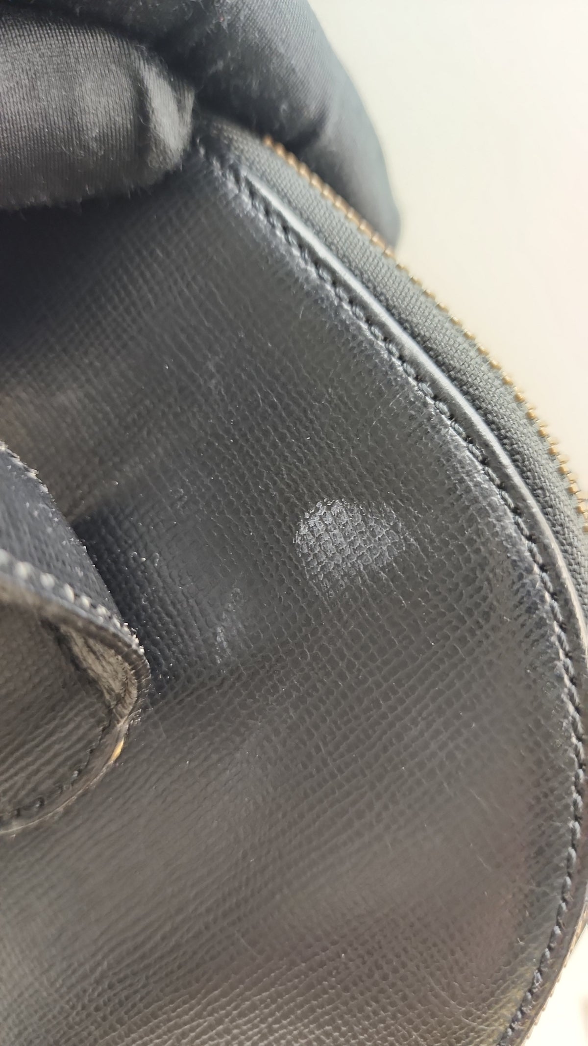 Dior Black Leather Logo Medallion Shoulder Bag