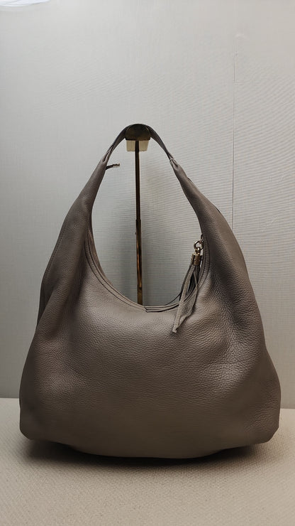 Gucci Taupe Calfskin Interlocking Soho Hobo Bag