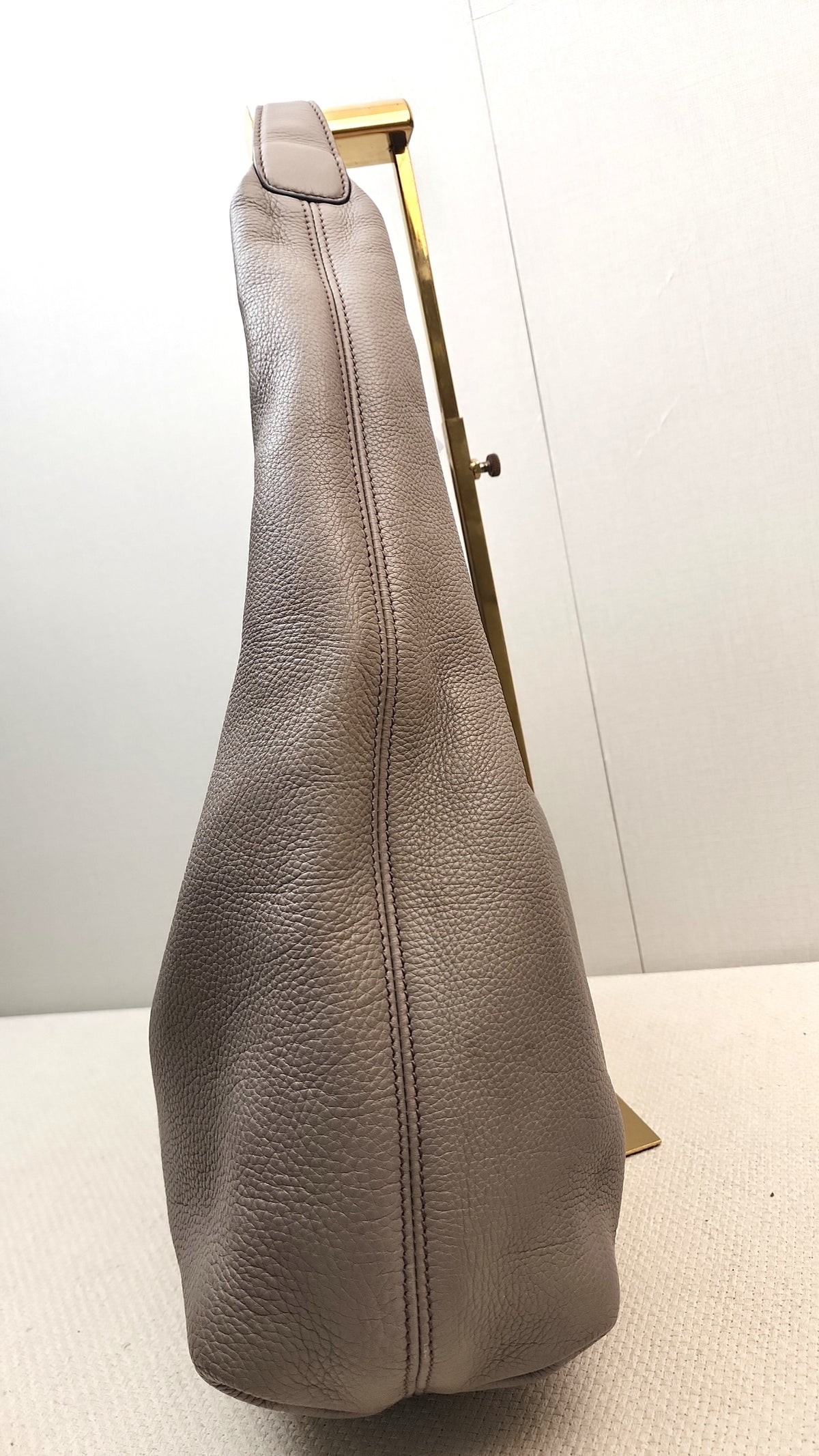 Gucci Taupe Calfskin Interlocking Soho Hobo Bag