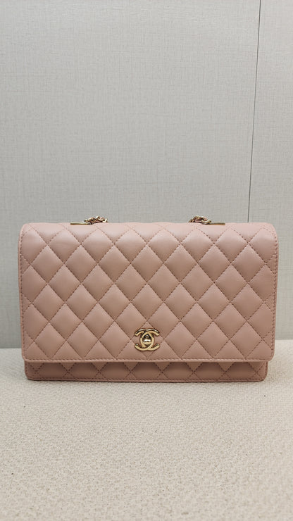 Chanel Fantasy Pearl Flap Bag Pink Shoulder Bag (GHW)