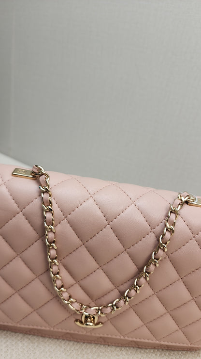 Chanel Fantasy Pearl Flap Bag Pink Shoulder Bag (GHW)
