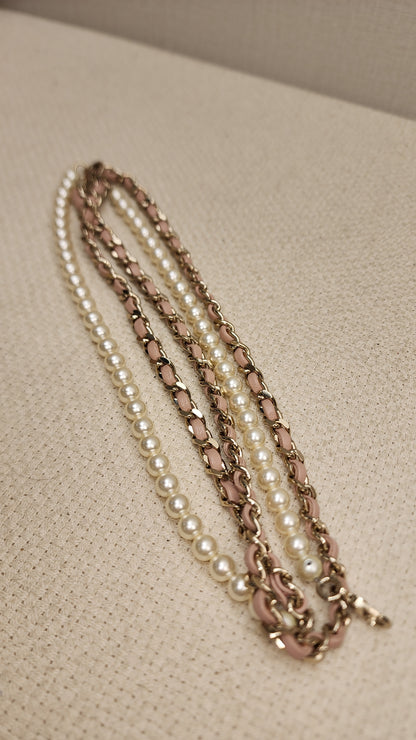 Chanel Fantasy Pearl Flap Bag Pink Shoulder Bag (GHW)