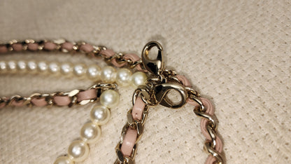 Chanel Fantasy Pearl Flap Bag Pink Shoulder Bag (GHW)