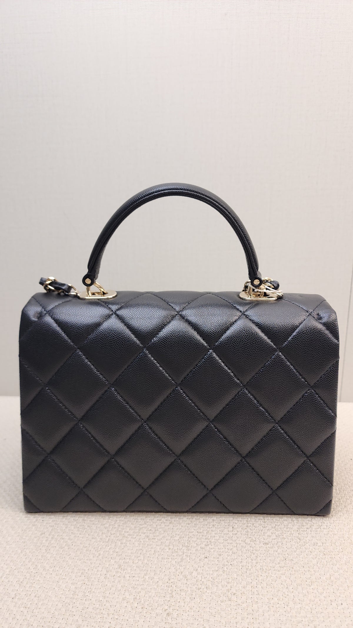 Chanel Black Caviar 24P Retrofit Medium Kelly Bag (LGHW)