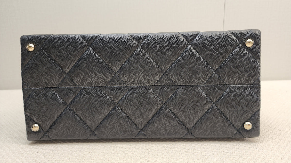 Chanel Black Caviar 24P Retrofit Medium Kelly Bag (LGHW)