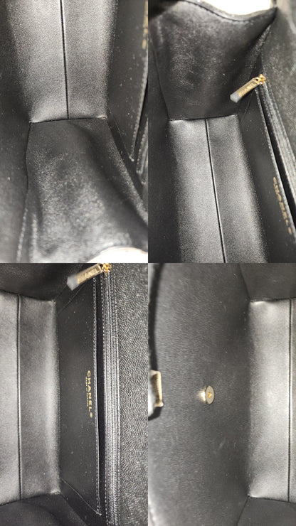 Chanel Black Caviar 24P Retrofit Medium Kelly Bag (LGHW)