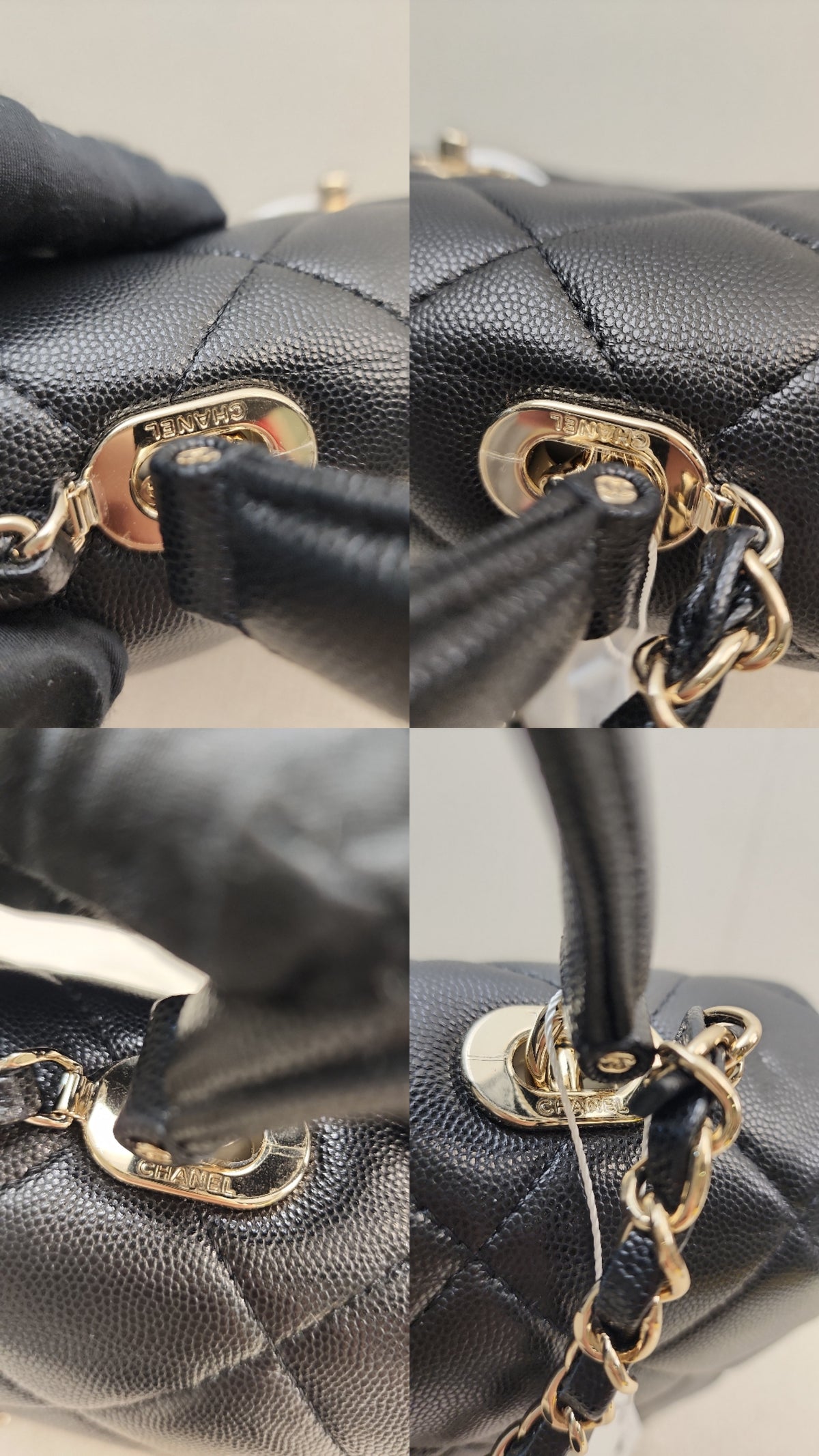 Chanel Black Caviar 24P Retrofit Medium Kelly Bag (LGHW)