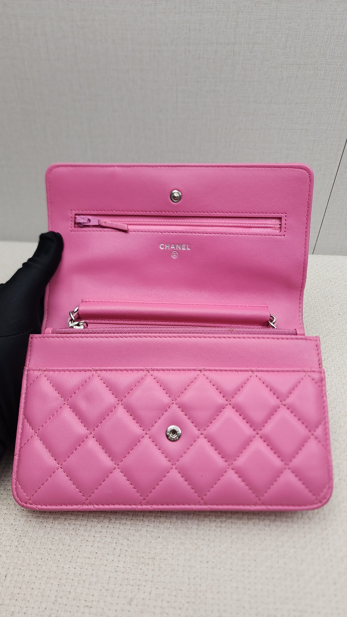 Chanel Pink Lambskin WOC (SHW)