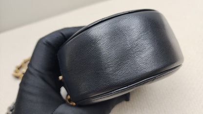 Chanel Black Lambskin Round 19 Bag