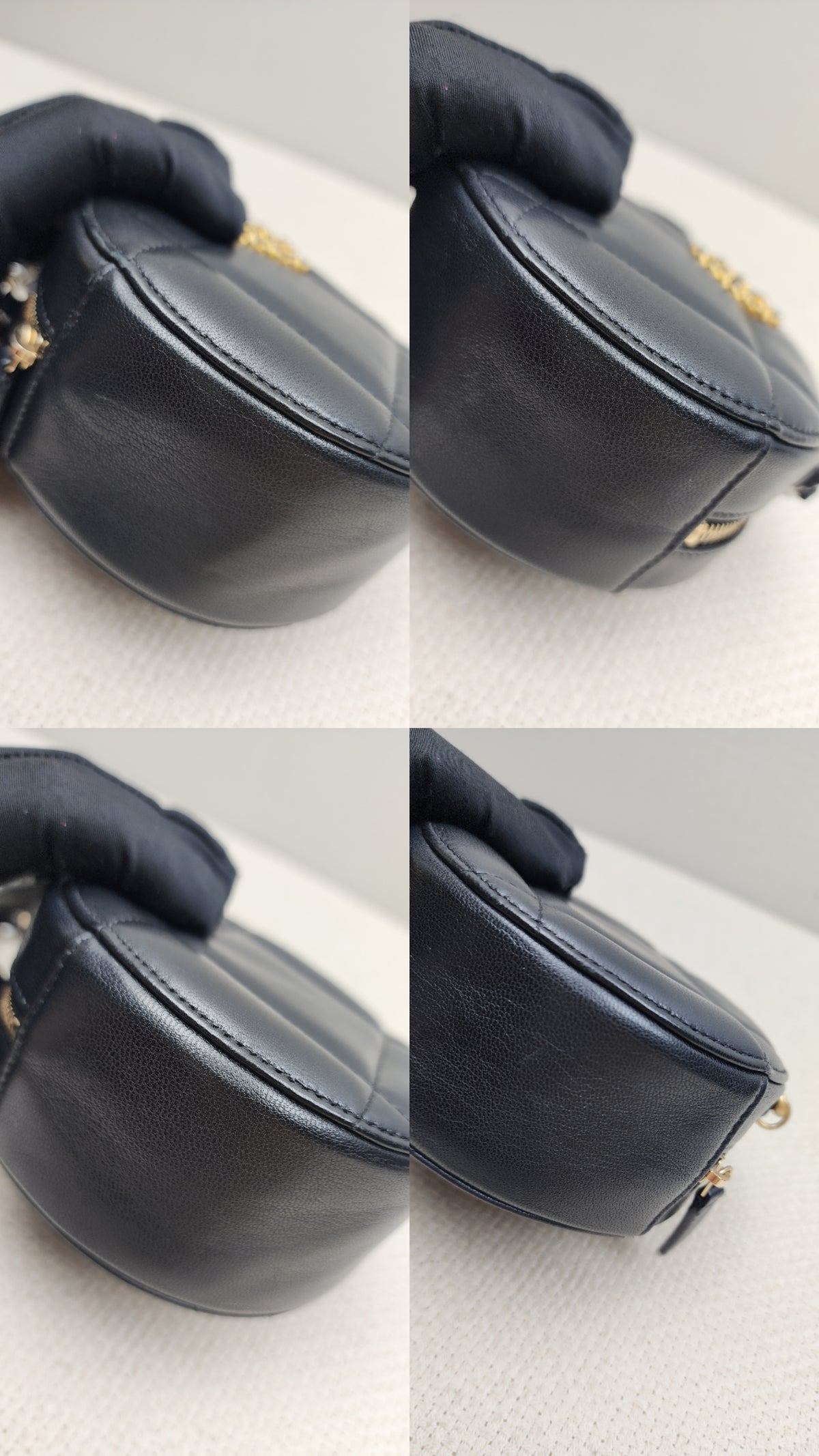 Chanel Black Lambskin Round 19 Bag