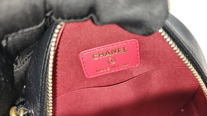 Chanel Black Lambskin Round 19 Bag