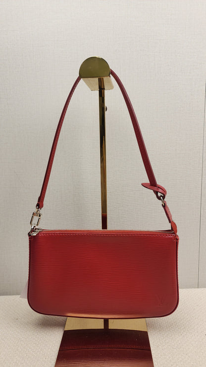 LV Red Epi Pochette Accessoires