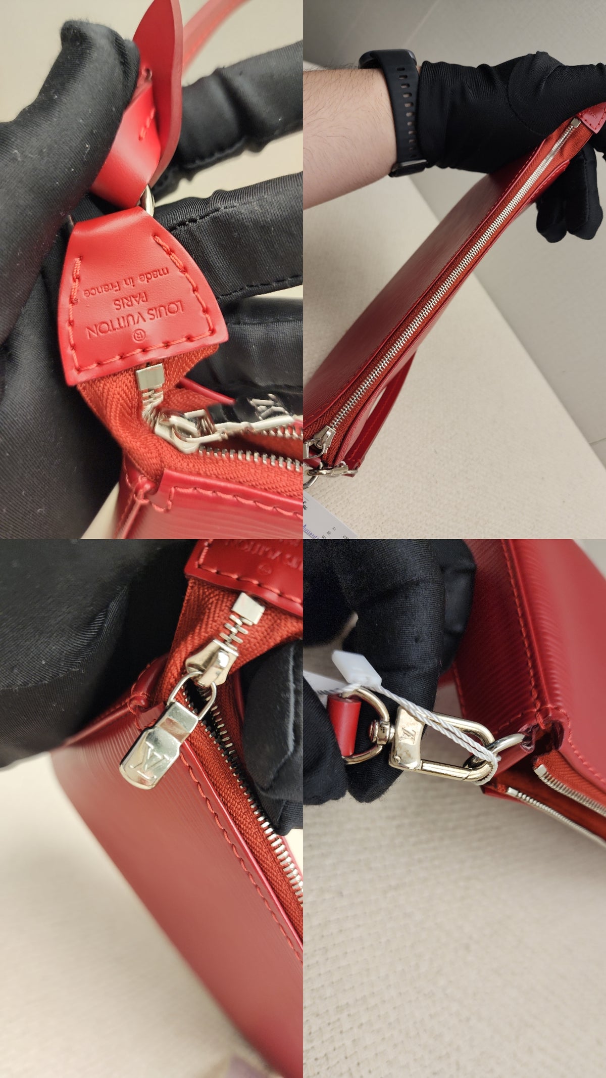 LV Red Epi Pochette Accessoires