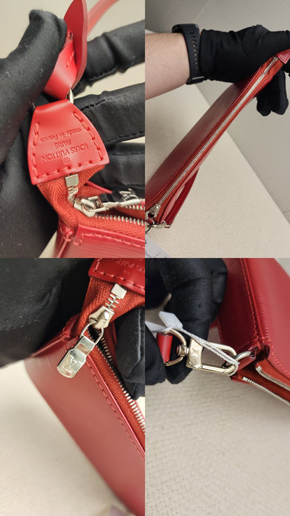 LV Red Epi Pochette Accessoires