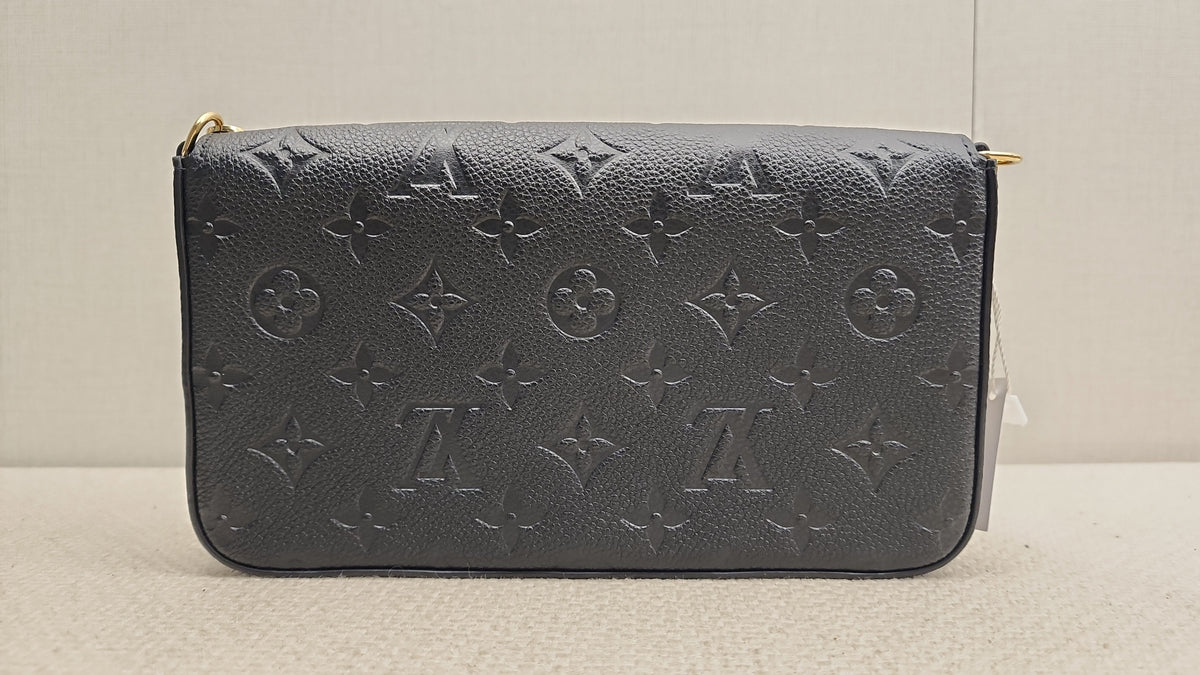 LV Black Monogram Empreinte Felicie Pochette