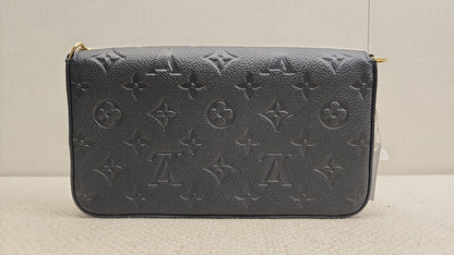 LV Black Monogram Empreinte Felicie Pochette