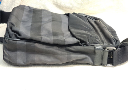 Burberry Nylon Smoked Check Messenger Bag