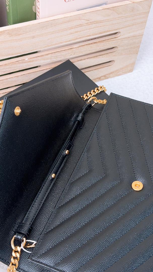 YSL Black Small Envelope WOC (GHW)