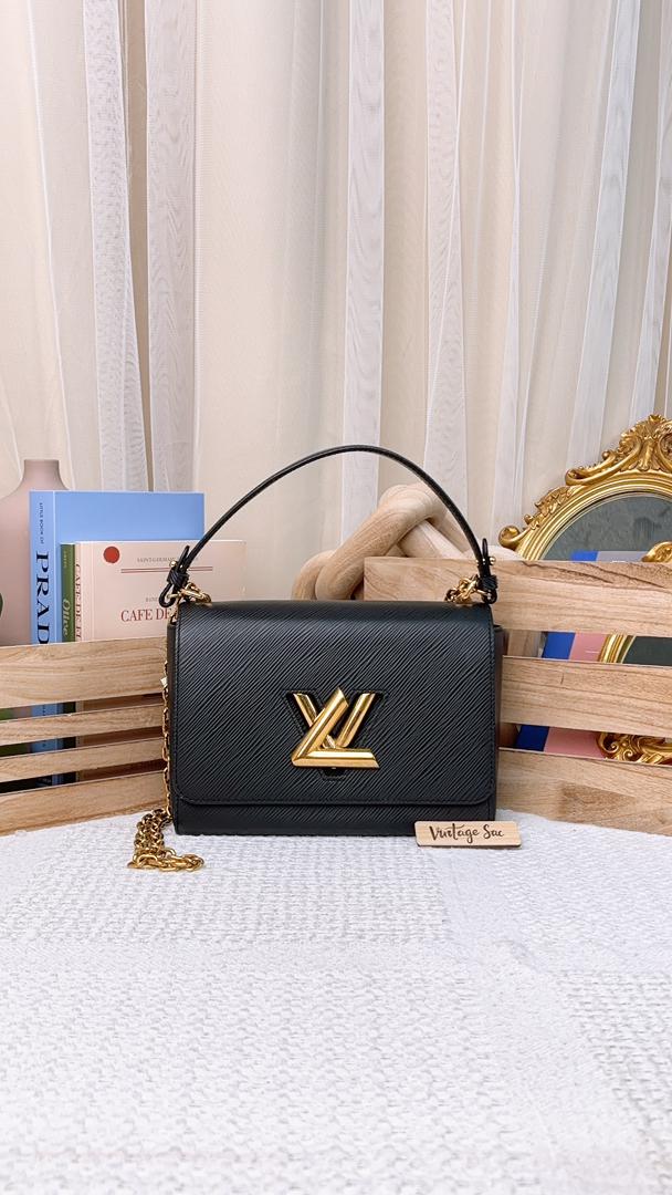 Louis Vuitton Black Epi Twist MM (GHW)