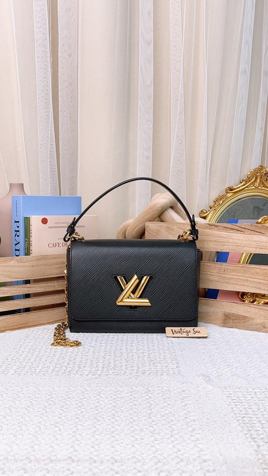 Louis Vuitton Black Epi Twist MM (GHW)