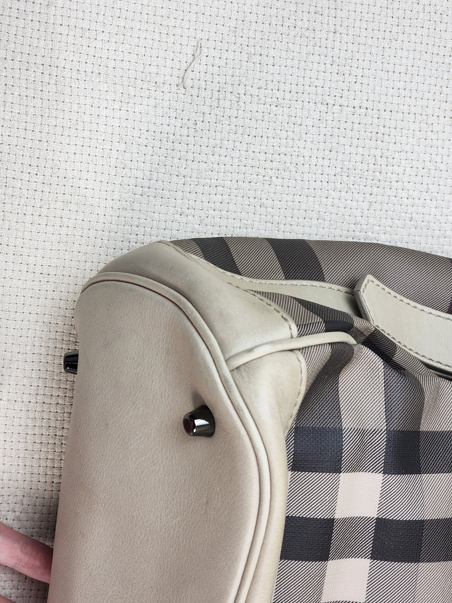 Burberry Smoked Check Walder Hobo Bag
