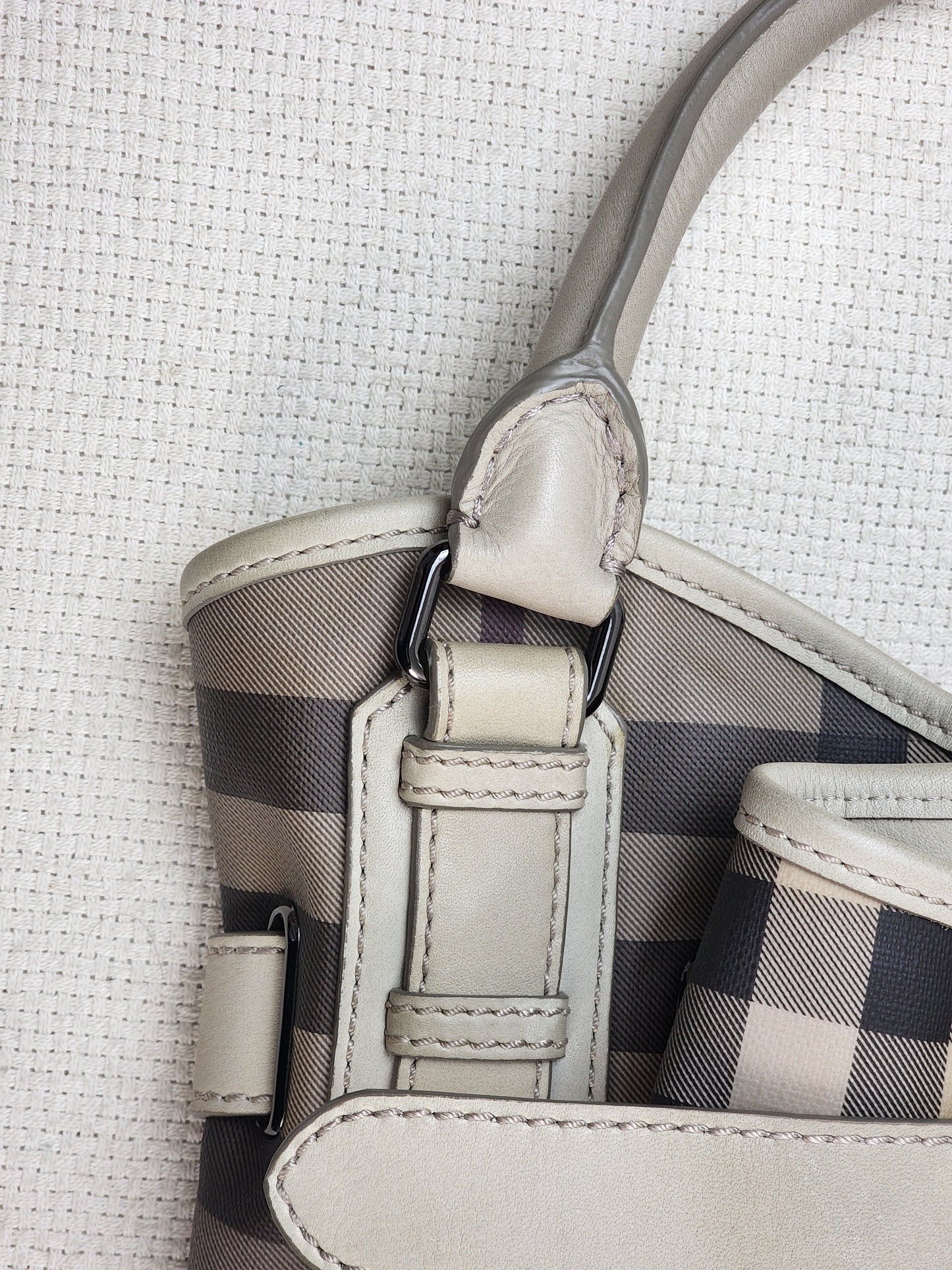 Burberry Smoked Check Walder Hobo Bag