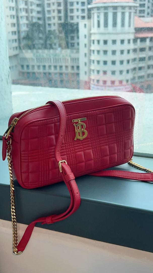 Burberry Red Small Lola Camera Bag