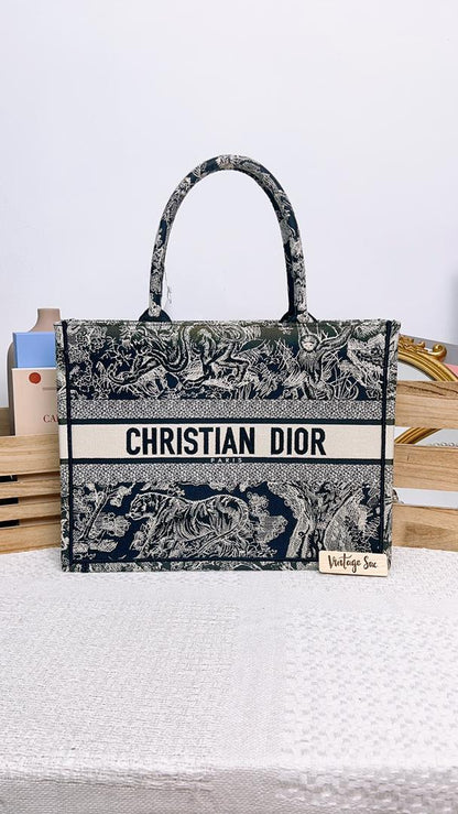 Dior Medium Book Tote Toile De Jouy Embroidery