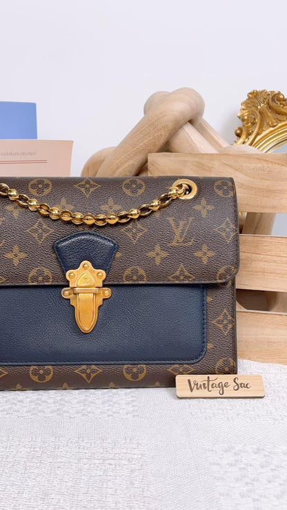 Louis Vuitton Navy Monogram Victoire Flap Bag